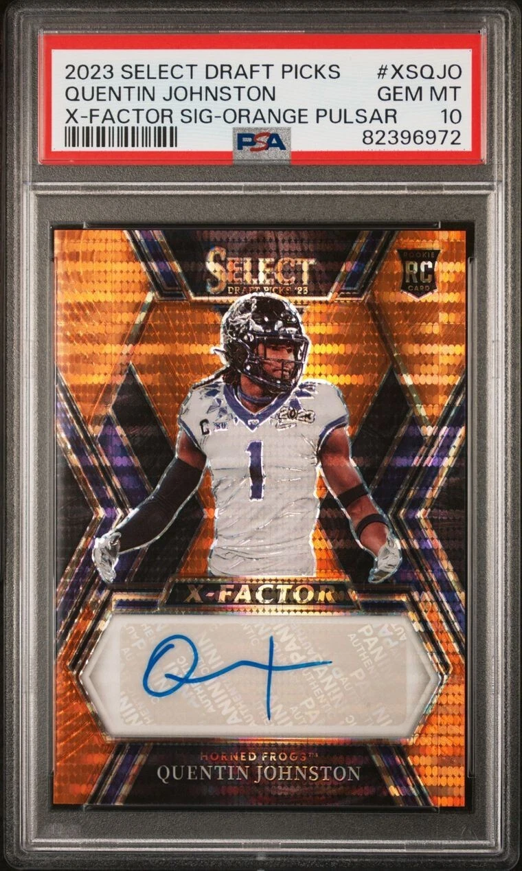 Quentin Johnston Panini Select Draft Picks X-Factor Signatures #XSQJO Gold