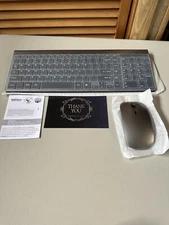 Topmate KM9000 Ultra Slim Wireless Keyboard and Mouse Combo (Gray)