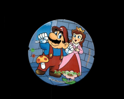Princess Peach & Super Mario Bros 1985 Menko Nintendo Japanese 3.5