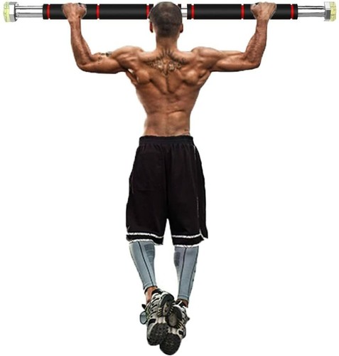 Telescopic Heavy Duty Non Slip Doorway Pull Up Bar Padded Door Gym Chin PullUp - Picture 2 of 12
