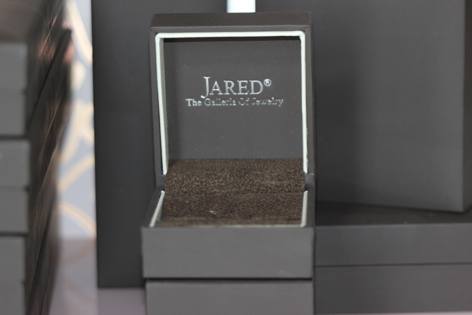 NEW Jared Jewelers Signature Brown Box with Logo & velvet *Choose box