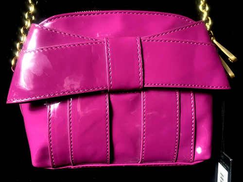 Zac Posen Purple Patent Leather Crossbody Purse w/ Chain Strap - NWT - Picture 3 of 9