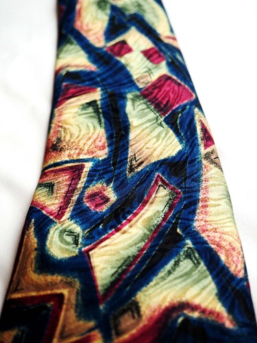 Corbata de seda Wohlen Zurich NUEVA longitud 60 pulgadas ancho 3,8 pulgadas abstracto mágico - Imagen 11 de 13