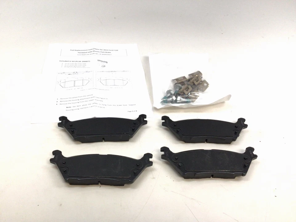 Kit de revestimiento de pastillas de freno de disco trasero Ford F-150 2015-2017 nuevo OEM FL3Z-2200-E BRF-1469 Foto 3 de 4