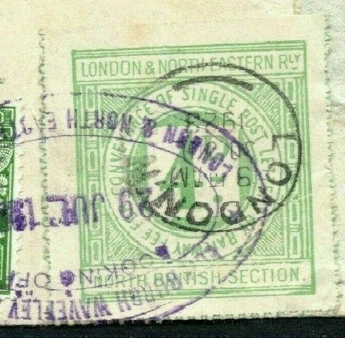 GB RAILWAY *SECCIÓN LNER/NORTE BRITISH* 4d letra sello 1923 parte cubierta SS4684 - Imagen 5 de 8