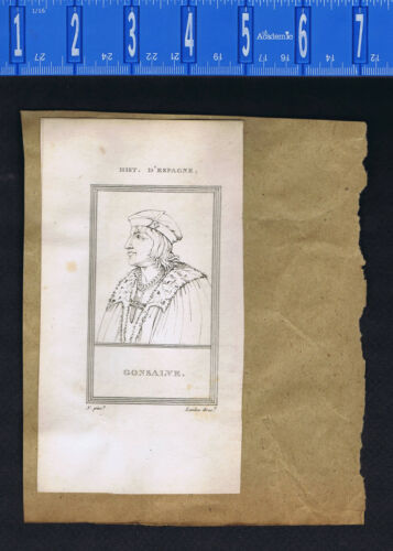 Gonsalvus d'Espagne & Etienne François Geoffroy, médecin français - 1809 Impressions - Photo 1 sur 2