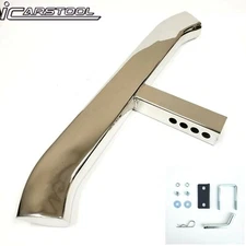 Truck Chrome Steel Tow Hitch Step Bar Guard 28" Length Slant SUV For 2" Receiver