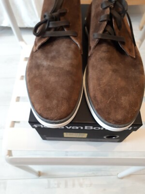 Floris van bommel herrenschuhe BROWN SUEDECOMBI Gr 6 G 1/2