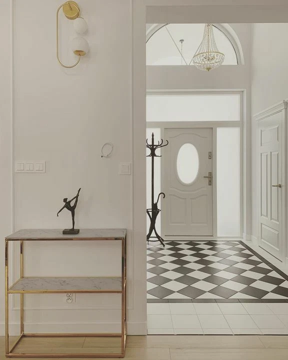 Konsolentisch Sideboard Gold Glas Weiß Marmor Flurtisch Beistelltisch Tisch - Bild 3 von 4