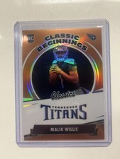 2022 Classics Premium Malik Willis Classic Beginnings Orange #07/10 Jersey #!