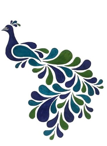 Pfau Rangoli Schablone für Diwali Dusshera Onam Pongal Festivals Pack 1 - Bild 12 von 21