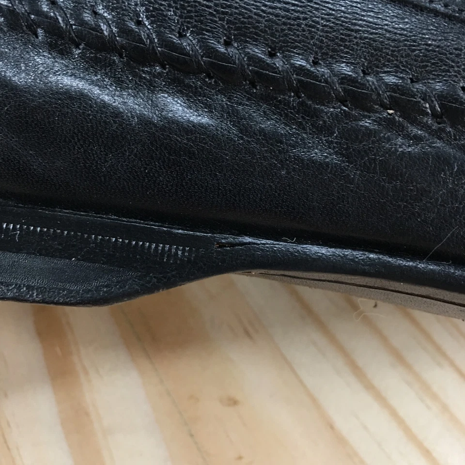 Zapatos Santoni para mujer 7,5 mocasines negros borlas informales cómodos parte superior baja punta redonda Foto 4 de 4