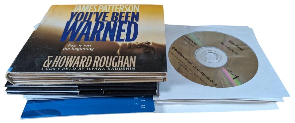 Lot of 5 Audiobooks James Patterson J D Robb Nora Roberts Sandra Brown Audio CDs Foto 2 de 4