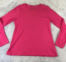 Hanes womens pink long sleeve tshirt size Large