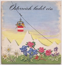 Vintage Austria Invites You Travel Tourist Brochure Booklet 25 Pages 1960