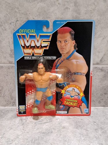 Vintage WWF Hasbro TATANKA Series 6 MOC 1992 Wrest...