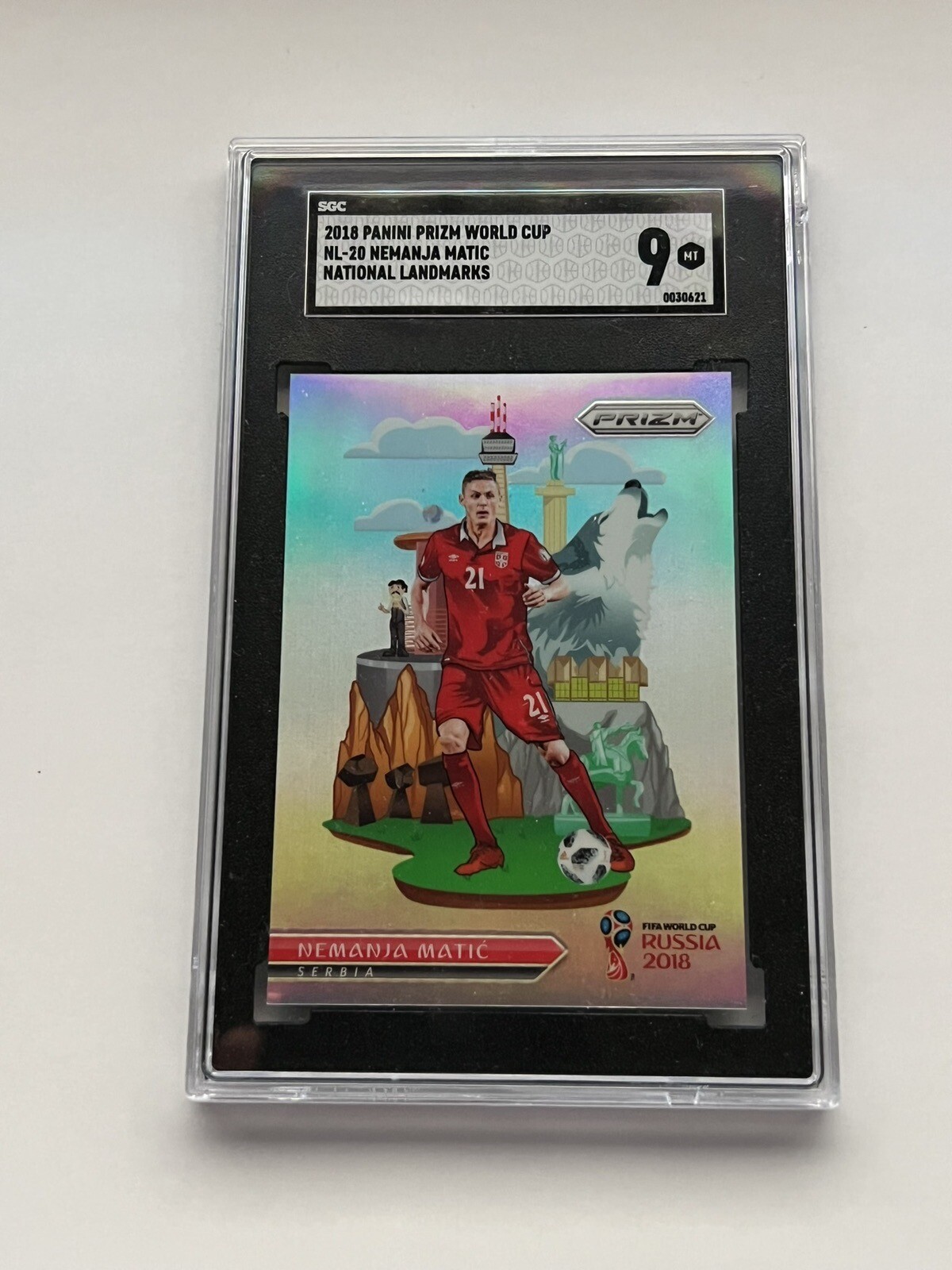 2018 Panini Prizm World Cup Soccer National Landmarks NL-20 Serbia Nemanja Matic