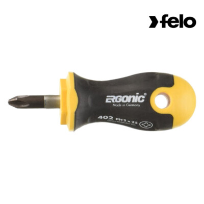 Felo - ERGONIC - Phillips-Schraubendreher mit 3K-Griff Stubby PH 2 x 25 -