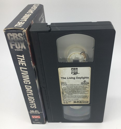 The Living Daylights VHS 1988 007 James Bond Timothy Dalton CBS FOX Red Label - Picture 3 of 3