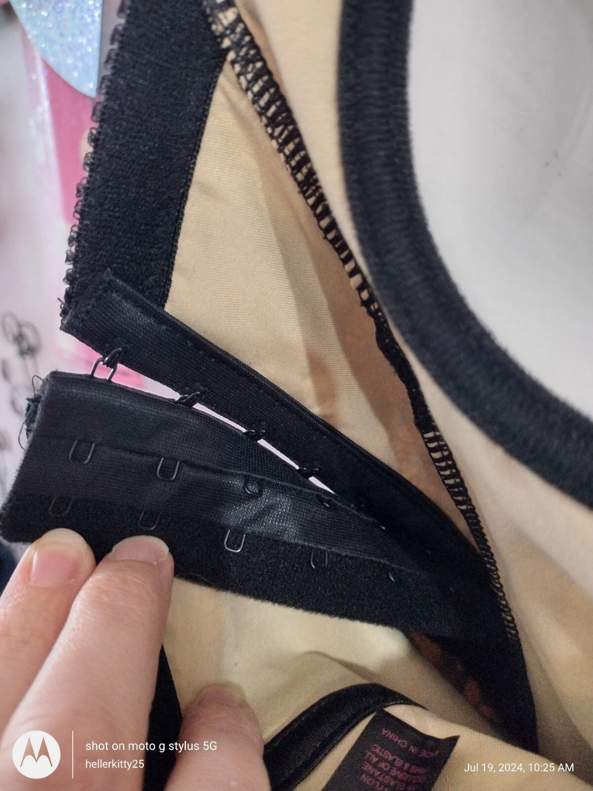 VALENTINO Frederick's of Hollywood abito slip donna grande nero lingerie pizzo floreale mini