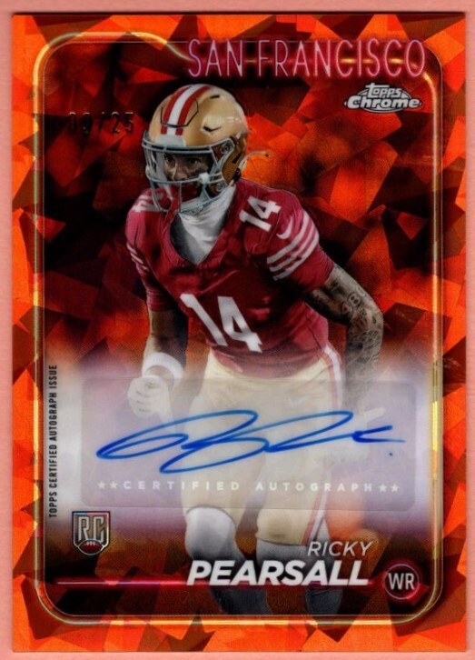 Ricky Pearsall RC 2024 Topps Chrome Sapphire ORANGE Rookie 09 /25 # RA - RPE