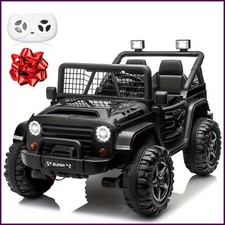 24V 2-Seater Ride On Car Kids Electric Jeep 4WD w/Remote, Black   FAST SHIP