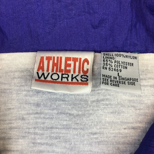 Women’s Athletic Works Vintage Windbreaker Zip Jacket Color Block Women’s L - Picture 2 of 9