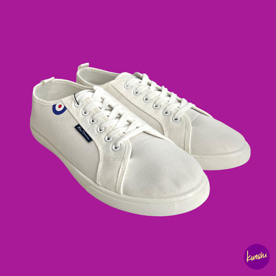 BEN SHERMAN Herren Southside Sneaker, Canvas, Weiß, UK 10 | EU 44 | US 11