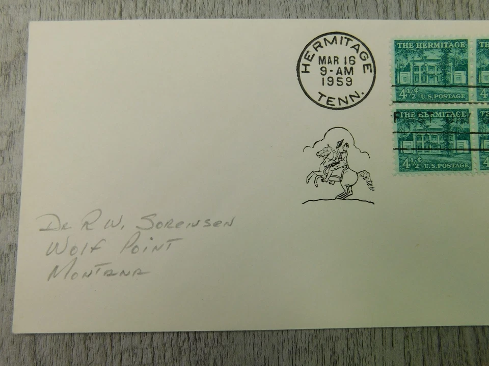 First Day Of Issue The Hermitage Tennessee 1959 Vintage Stamp Envelope Cover - Image 3 of 4