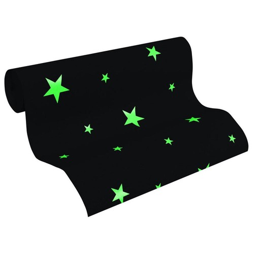GLOW IN THE DARK STARS WALLPAPER WHITE - AS CREATION 324401 NEW - Picture 2 of 3