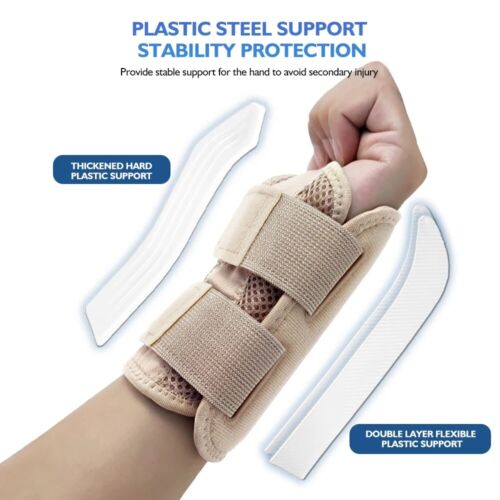 Wrist Support For Splint Carpal Tunnel Sprain Injury Pain Arthritis Brace Strap - Picture 9 of 21