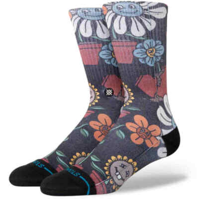 Stance Socken Planted Crew - black