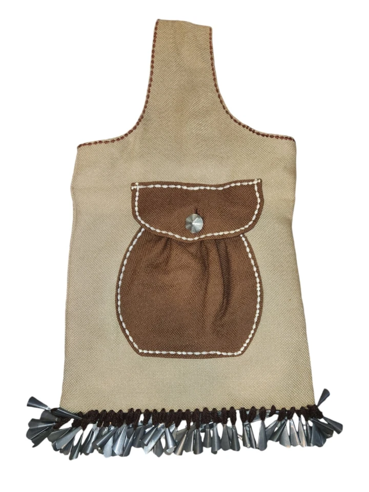 Bolso Navajo Yei vintage punto de cruz con flecos de hojalata bolso Strike-a-light Foto 2 de 4