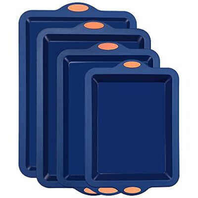 Silicone Baking Pans Set 4 Pieces Nonstick Bakeware Set With Baking Pans Baking 