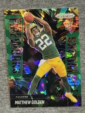 Matthew Golden Rookie RC #15 2025 Panini Prizm Fireworks Green Ice Bay Packers