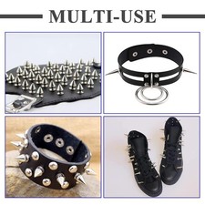 200 Sets Cone Spikes and Studs Silver Screwback Studs Rivets Metal Tree Spike...