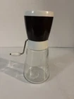 Vintage Federal Housewares Nut/Spice Grinder Brown/ White, 1 Cup Glass Jar~ USA!
