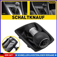 2x 8E0863278D Schalthebelknauf für Audi A4 8E B6 B7 5-Gäng Leder 2 Stück Set
