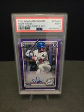 2020 Bowman Chrome 1st Andy Pages Purple Refr...