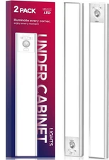 Under Cabinet Lighting, 3200mAh Rechargeable Motion Sensor Light Indoor, LED ...