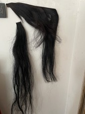 BLACK ROCKING HORSE MANE TAIL FORELOCK SET NATURAL HORSE HAIR MEDIUM HORSE