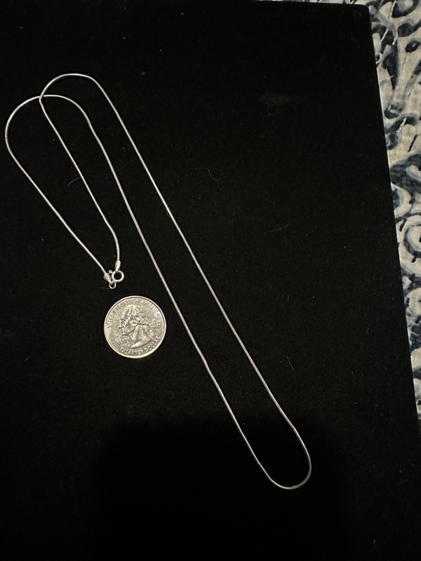 Vintage Sterling Silver 925 NECKLACE Traditional Snake Chain 24” Italy CH#12