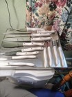 Cutco 13-Piece Knife Set Pearl White Handles with Knife Block — photo 1
