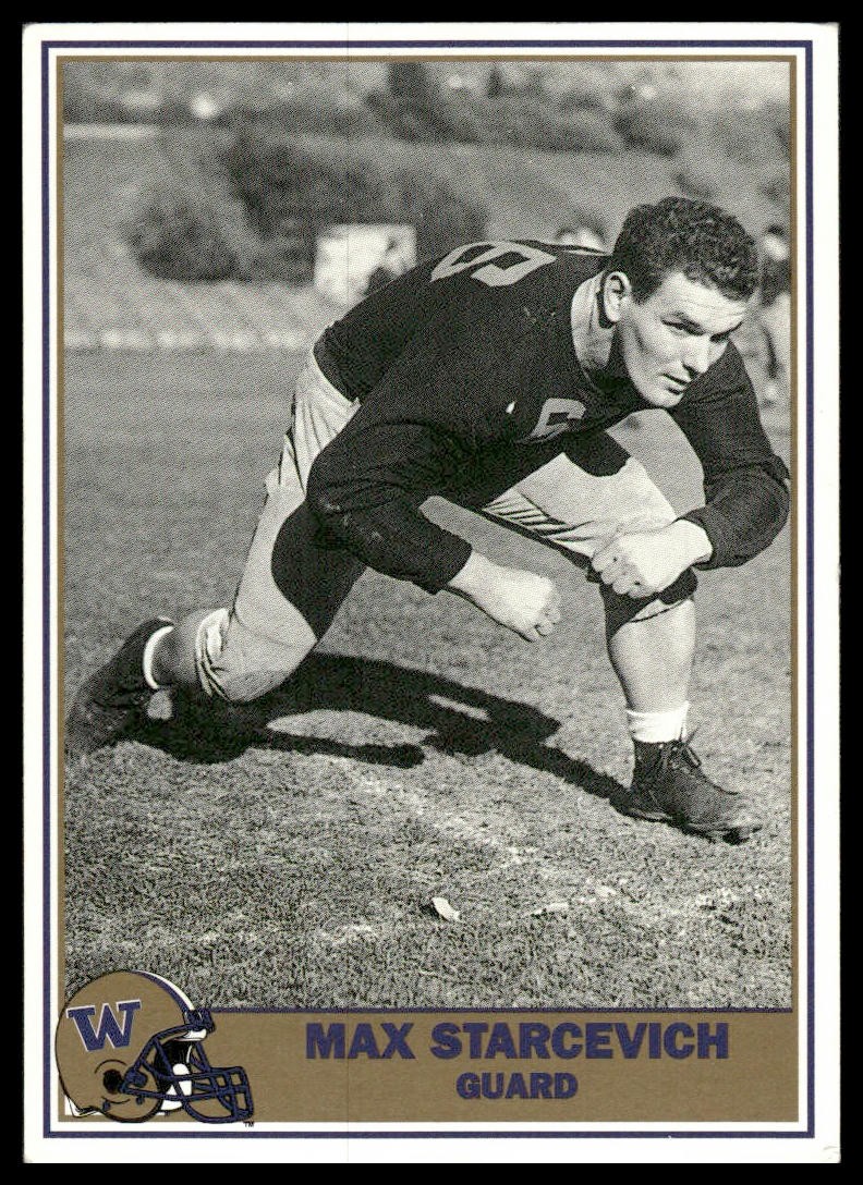 Max Starcevich 1992 Pacific Greats Washington Huskies #42 Washington Huskies