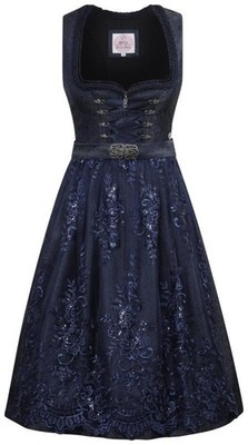 New MarJo velvet dirndl Mauerbach, 58cm, ink, size 32 to 40, last, reduced.-30%