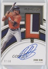 2022 Panini Immaculate Rookie Patch Auto 57/99 Jose Siri #132 Patch Auto 1p5