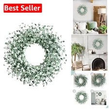 24 Inch Soft Touch Greenery Boxwood Wreath for Elegant Indoor & Outdoor Decor