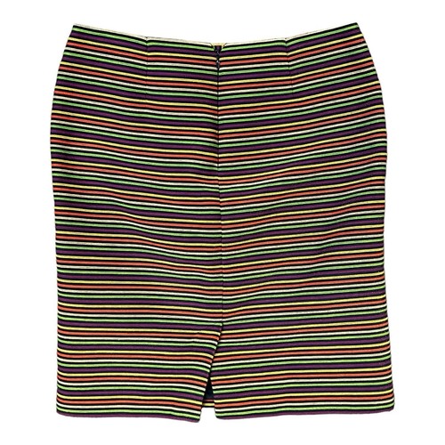 Talbots Petites Mini Skirt Size 6P Rainbow Stripe Pencil Colorful Boho Vibrant - Picture 6 of 10