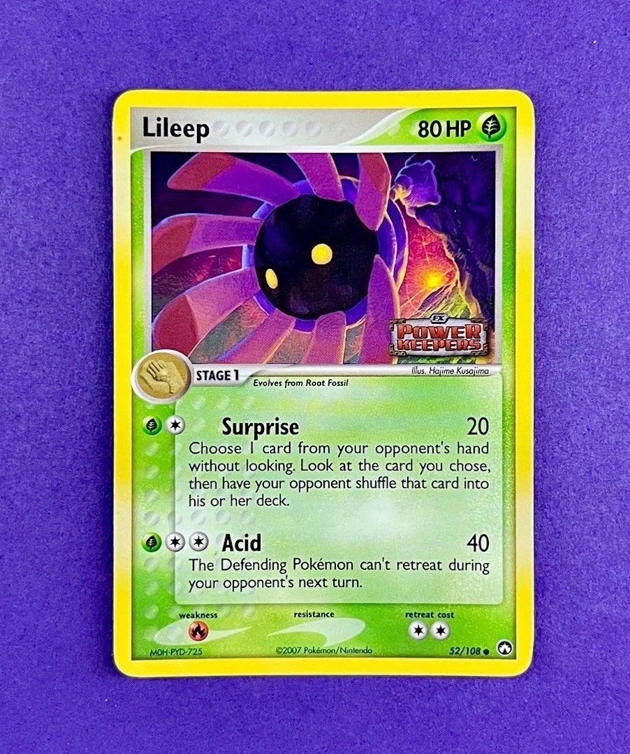Lileep 52/108 Power Keepers Reverse Holo Stamped