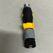 Melnor 65171AMZ Lever Flow Through Valve Connector Yellow, Black, Grey